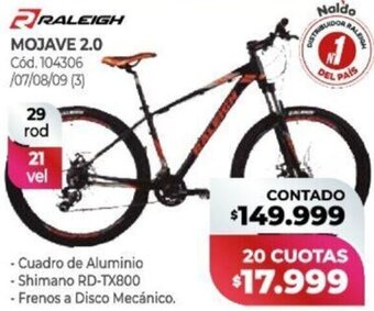 Naldo Lombardi Raleigh Mojave 2,0 oferta