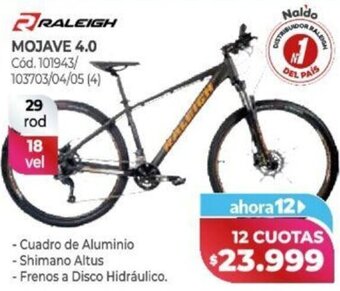 Naldo Lombardi Raleigh Mojave 4,0 oferta
