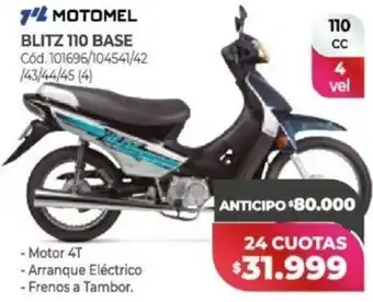 Naldo Lombardi Motomel Blitz 110 Base 110cc oferta