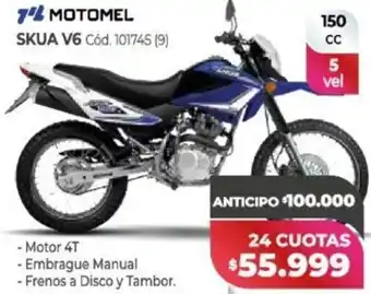 Naldo Lombardi Motomel SKUA V6 150cc oferta