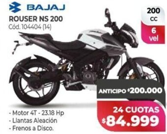 Naldo Lombardi Bajaj Rouser NS 200 oferta