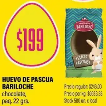 Supermercados Vea Huevo de Pascua Bariloche 22g oferta