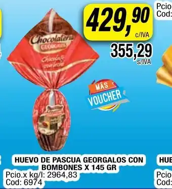 Maxiconsumo Georgalos Con Bombones Huevo De Pascua x 145gr oferta