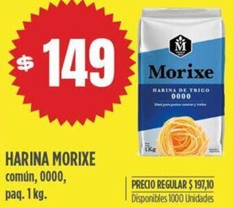 Supermercados Vea Harina Morixe 1kg oferta