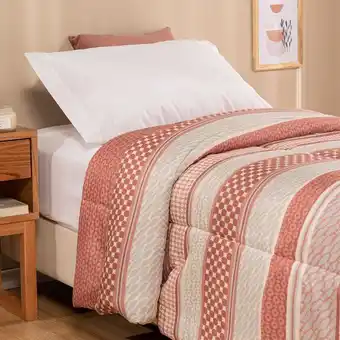 Arredo Acolchado twin size reversible rayado folk oferta