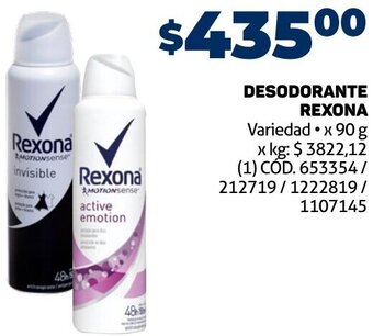 Makro Desodorante Rexona 90g oferta