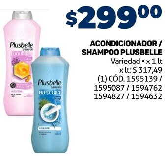 Makro Acondicionador/Shampoo Plusbelle 1L oferta