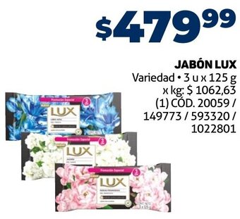 Makro Jabón Lux 3u x 125g oferta