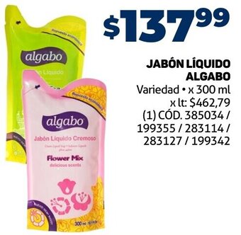 Makro Jabón Líquido Algabo 300ml oferta