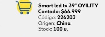 Coppel Pantalla led oyility 39 smart tv oferta