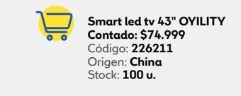 Coppel Pantalla led oyility 43 smart tv oferta