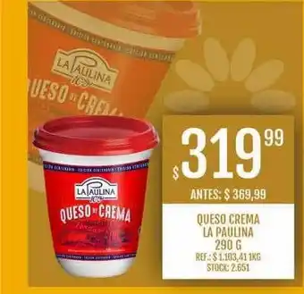 Supermercados Todo Queso crema la paulina oferta