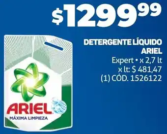 Makro Detergente Líquido Ariel 2,7L oferta