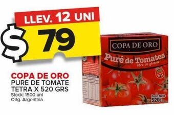 Carrefour Maxi Puré de tomate copa de oro 520g oferta