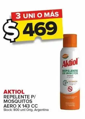 Carrefour Maxi Repelente aktiol mosquitos aero x 143cc oferta