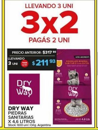 Carrefour Maxi Piedras sanitarias dry way x 4,6l oferta