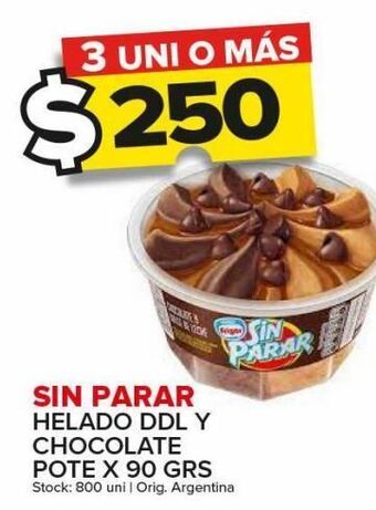 Carrefour Maxi Helado sin parar ddl y chocolate x 90g oferta