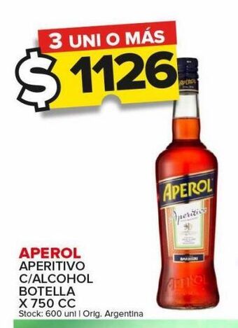 Carrefour Maxi Aperitivo aperol c/alcohol 750cc oferta