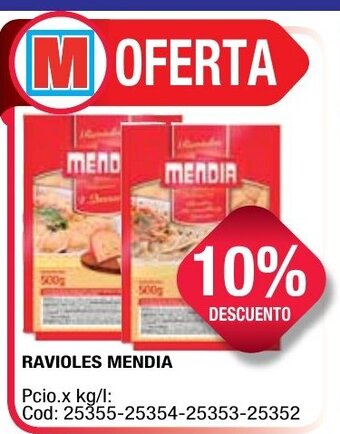 Maxiconsumo Mendia Ravioles oferta