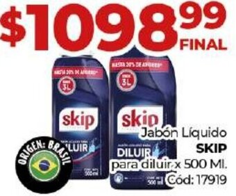 Diarco Skip Jabón Líquido para Diluir 500ml oferta