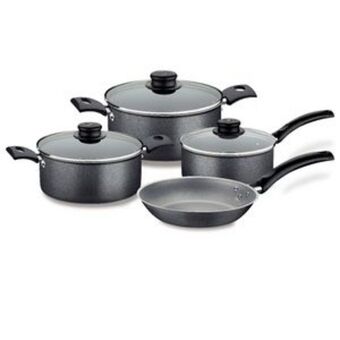 Frávega Set de ollas tramontina turim 7 piezas negra oferta