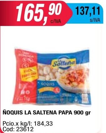 Maxiconsumo La Saltena Ñoquis Papa 900gr oferta
