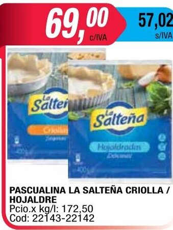 Maxiconsumo La Salteña Pascualina Criolla/ Hojaldre oferta