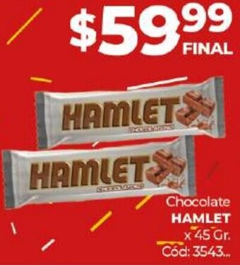 Diarco Hamlet Chocolate 45g oferta