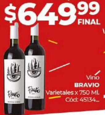 Diarco Vino Bravio 750ml oferta