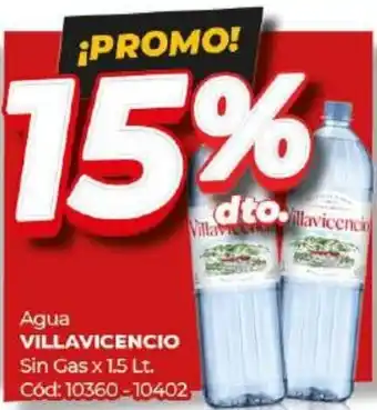 Diarco Agua Villavicencio 1,5L oferta