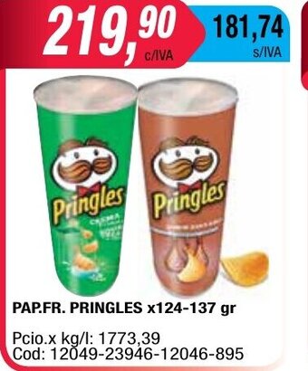 Maxiconsumo Pringles Pap.Fr. x 124-137 gr oferta