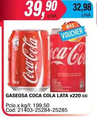 Maxiconsumo Coca Cola Lata Gaseosa x220cc oferta