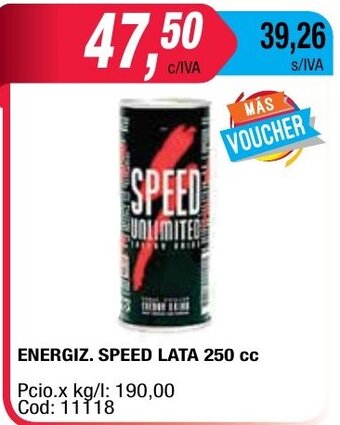 Maxiconsumo Speed Energiz Lata 250cc oferta