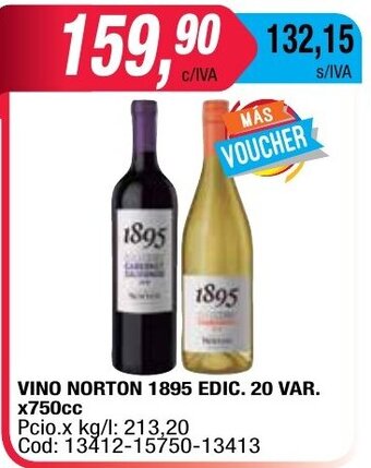 Maxiconsumo 1895 Vino Norton Edic.20 Var x 750cc oferta