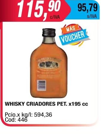 Maxiconsumo Criadores Whisky Pet. x195cc oferta