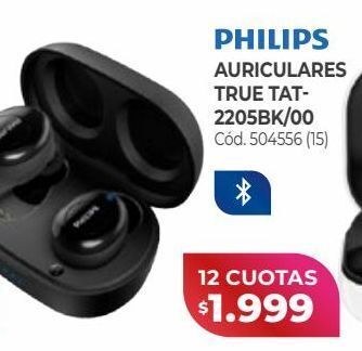 Naldo Lombardi Philips auriculares true tat2205bk/00 oferta