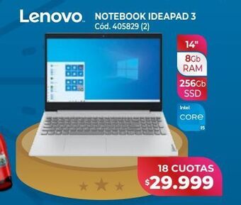 Naldo Lombardi Lenovo notebook ideapad 3 oferta