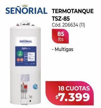 Naldo Lombardi Señorial termotanque tsz-85 oferta