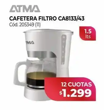 Naldo Lombardi Atma cafetera filtro ca8133/43 oferta
