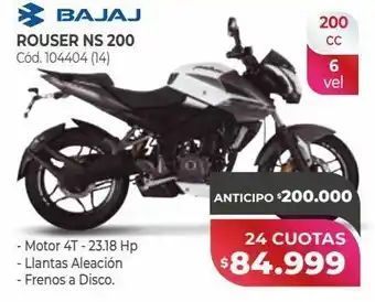 Naldo Lombardi Bajaj rouser ns 200 oferta