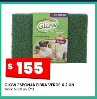 Changomas Glow esponja fibra verde x 2 un oferta