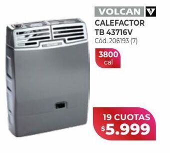Naldo Lombardi Volcan calefactor tb 43716v oferta