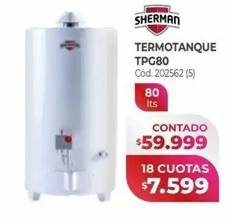 Naldo Lombardi Sherman termotanque tpg80 oferta