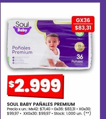 Changomas Soul baby pañales premium oferta