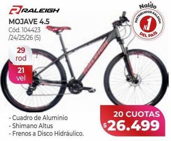 Naldo Lombardi Raleigh mojave 4.5 oferta