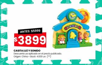 Changomas Casita luz y sonido oferta