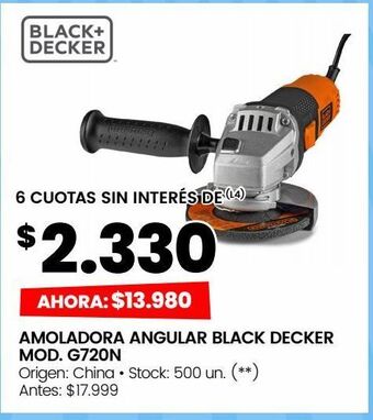 Changomas Amoladora angular black decker mod. g720n oferta