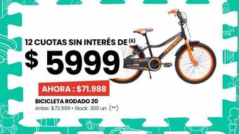 Changomas Bicicleta rodado 20 oferta