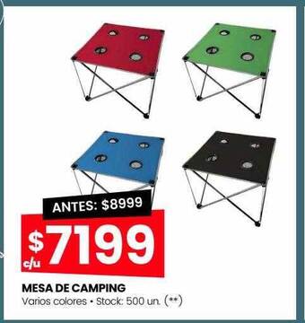 Changomas Mesa de camping oferta