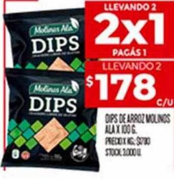Supermercados DIA Dips de arroz molinos ala oferta
